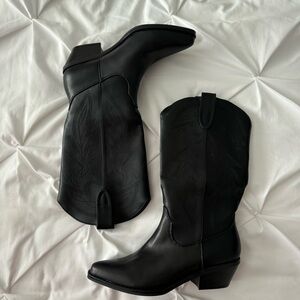 Madden Girl Black Cowboy Boots